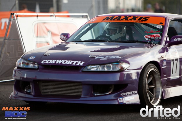 Purple S13 drift Grant Laker