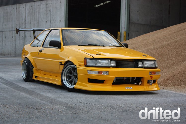 ae85 booted levin drift car 4age