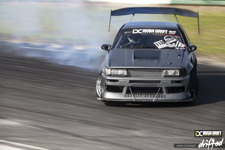 grey ae86 bgw drifting 4age