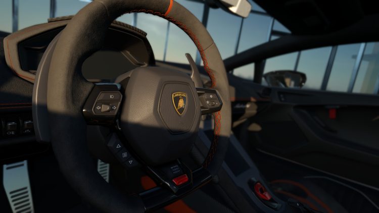 lambo lamborghini steering wheel detail close up assetto corsa 2