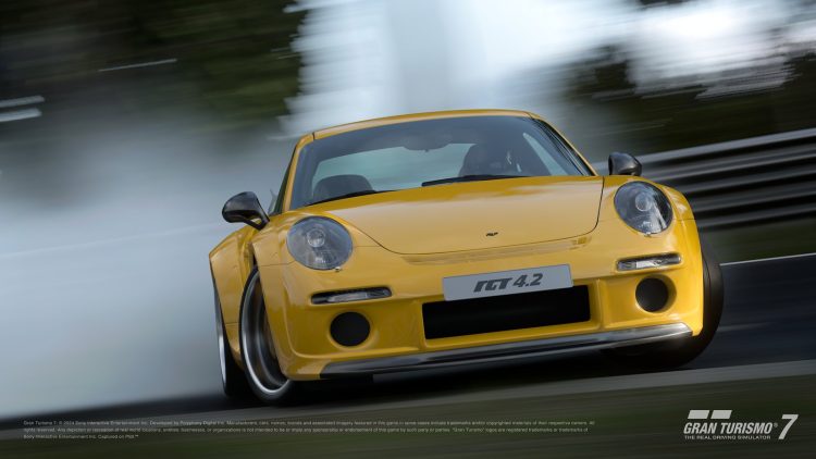 ruf rgt yellow porsche 911 991 drifting gt7 update