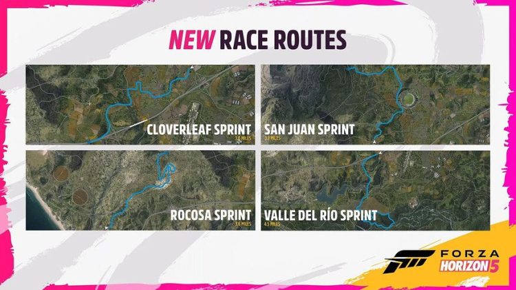 new race routes forza horizon 5 high performance dailies update