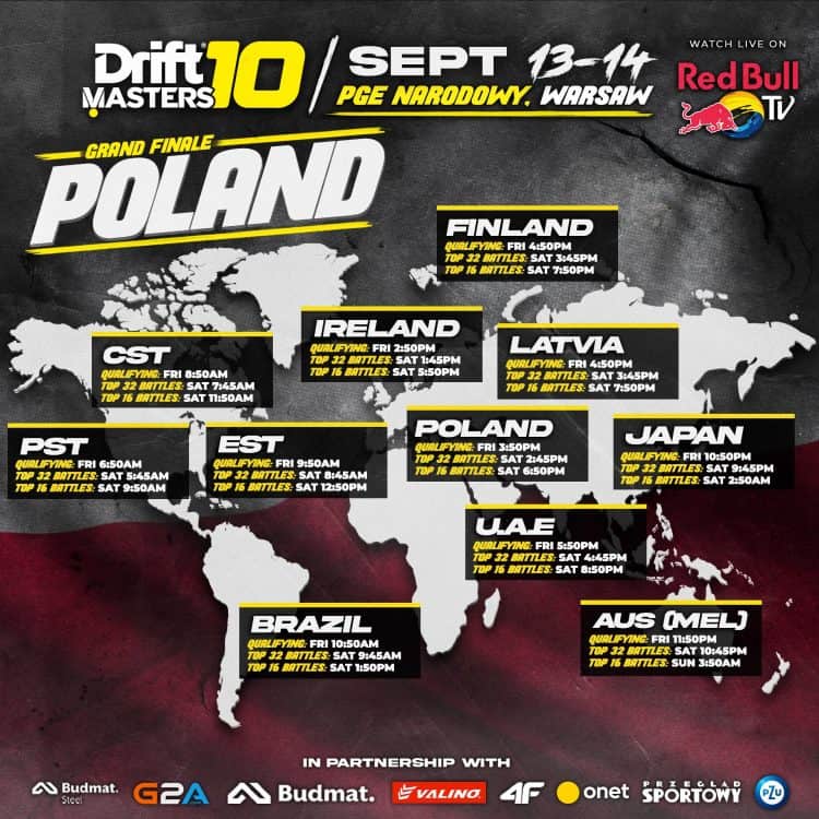 timing timetable world zones 2024 drift masters final warsaw poland preview livestream