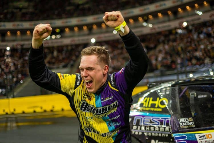 lauri heinonen champion celebration mckeever dominates as heinonen clinches 2024 drift masters title