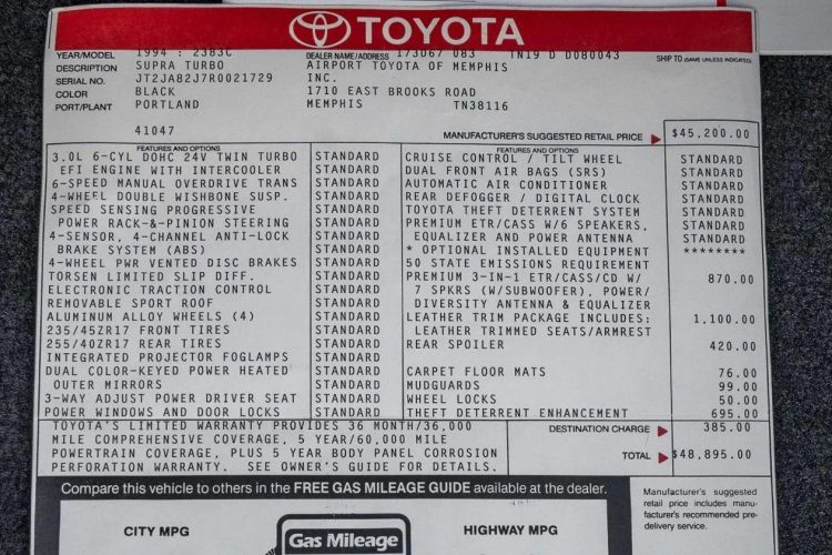 sales receipt mk4 will mkiv toyota supra prices continue skyrocketing