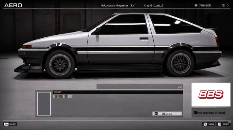 wheels bbs side profile ae86 trueno mods upgrades tokyo xtreme racer