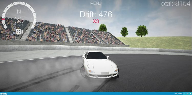 spin out rx7 fd stadium track drift hunters