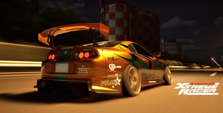 tokyo xtreme racer txr rear view rolling shot photo mode toyota supra rear window stickers